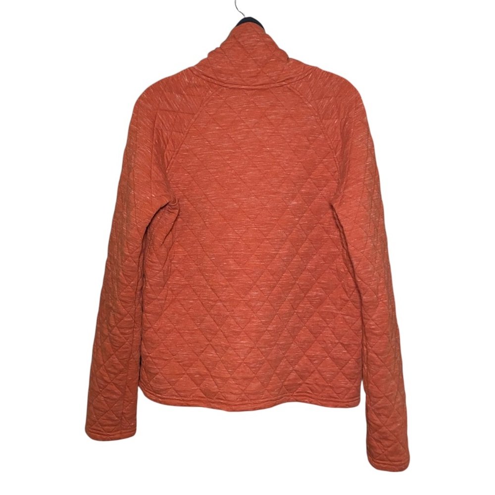 Oiselle Quilted Half Snap Pullover Large Burnt Orange Athleisure Running Top - Picture 2 of 4